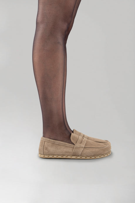 Men's Sand Penny Loafers - Atlantis Handmade Shoes - 