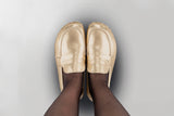 Men's Gold Penny Loafers - Atlantis Handmade Shoes -