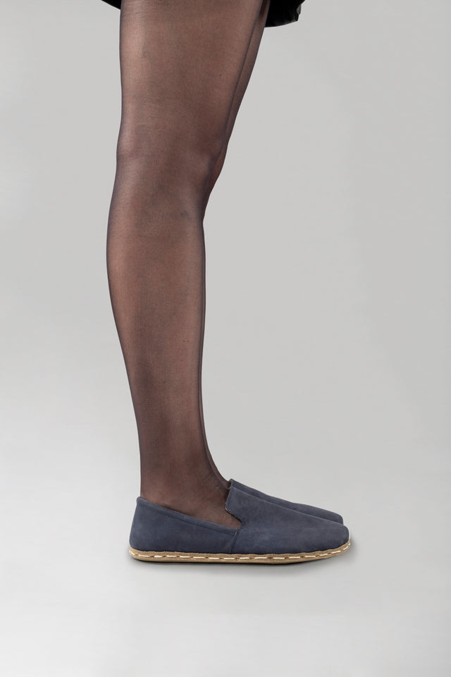 Men's Navy Nubuck Minimalists - Atlantis Handmade Shoes -