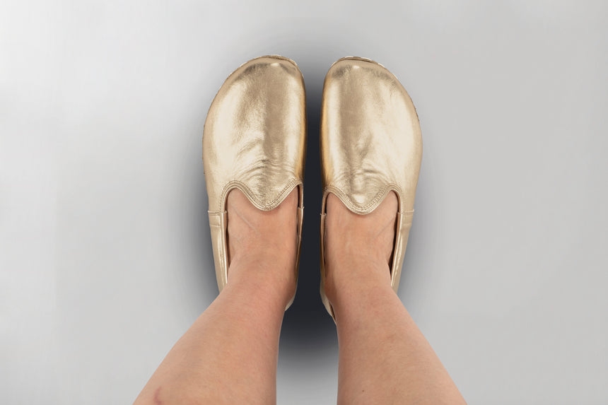 Men's Gold Barefoots - Atlantis Handmade Shoes - 