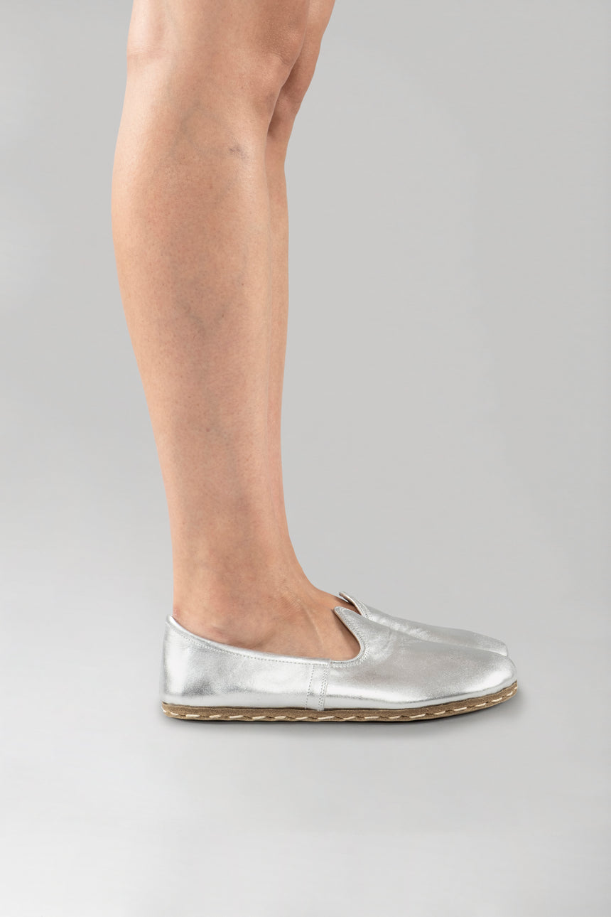 Men's Silver Barefoots - Atlantis Handmade Shoes - 