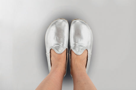 Men's Silver Barefoots - Atlantis Handmade Shoes - 
