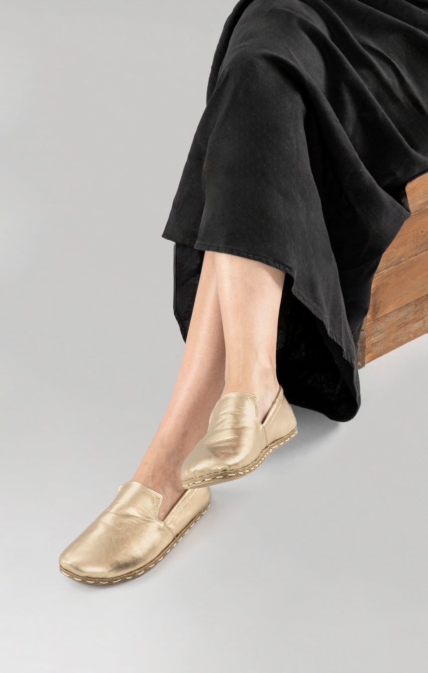 Men's Gold Minimalists - Atlantis Handmade Shoes - 