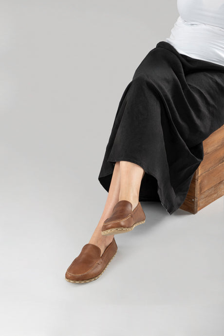 Men's Lion Brown Moccasins - Atlantis Handmade Shoes - 
