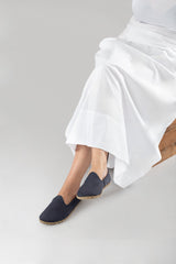 Men's Navy Nubuck Barefoots - Atlantis Handmade Shoes -