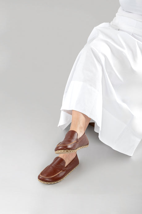 Men's Peru Brown Moccasins - Atlantis Handmade Shoes - 