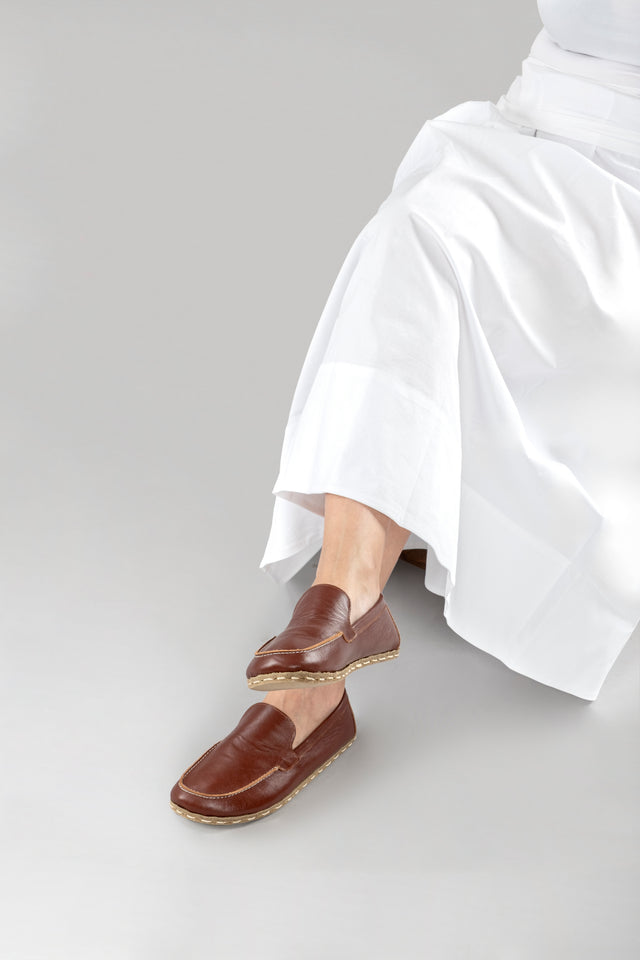 Men's Peru Brown Moccasins - Atlantis Handmade Shoes -