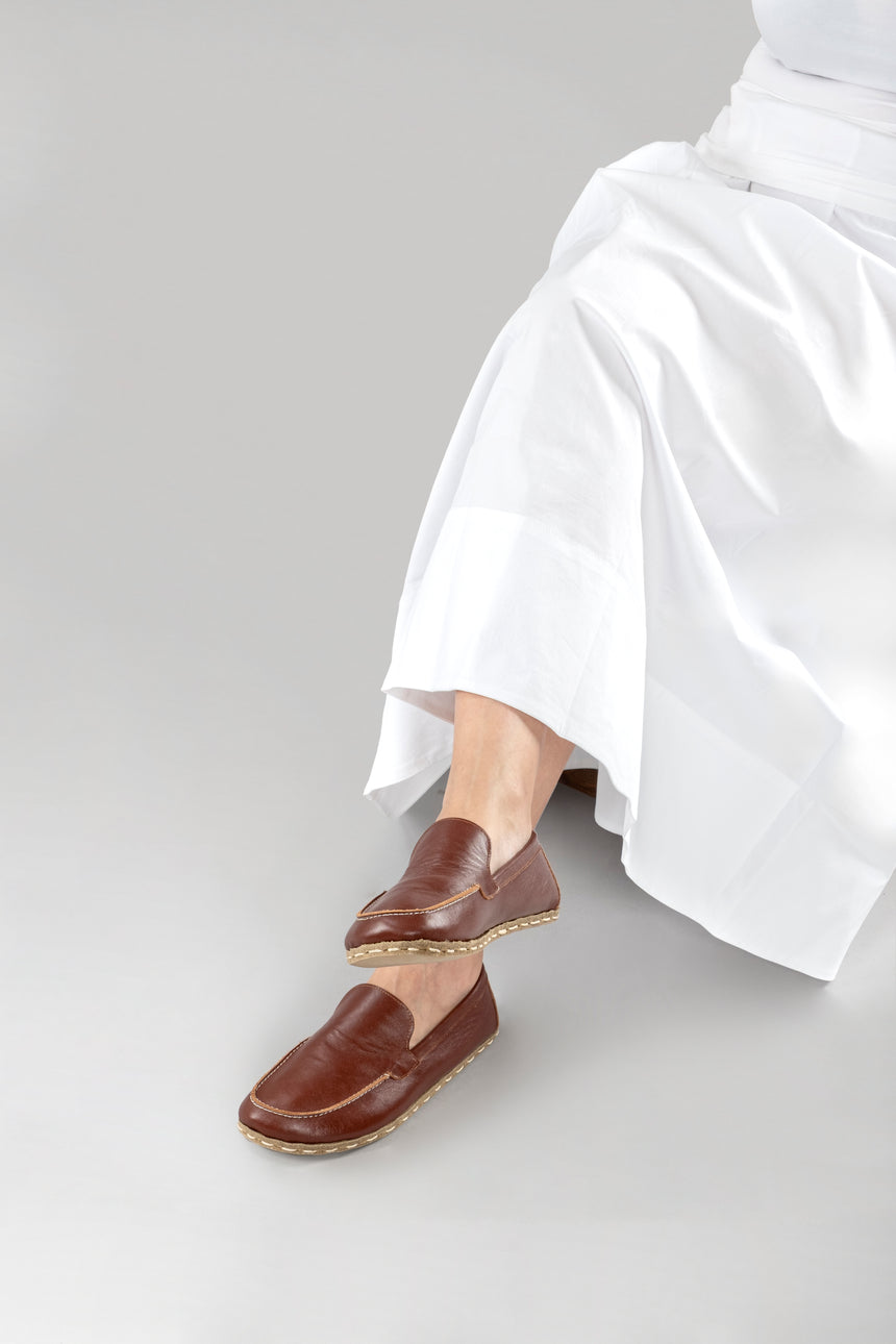 Men's Peru Brown Moccasins - Atlantis Handmade Shoes - 