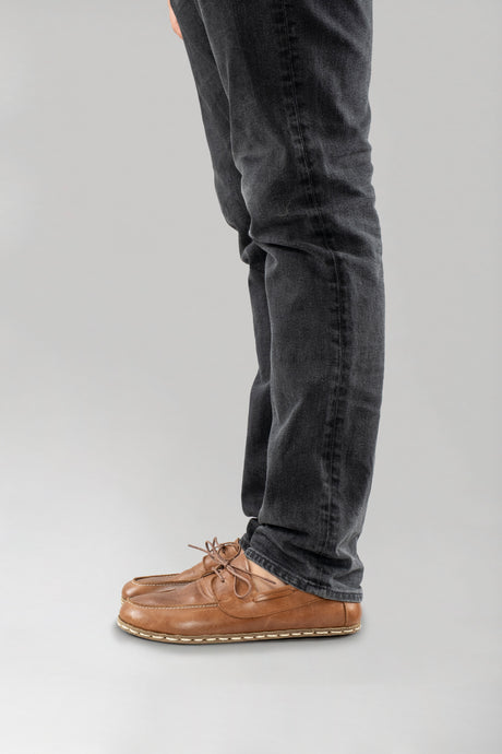Men's Antique Brown Dock Shoes - Atlantis Handmade Shoes - 