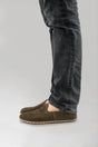 Men's Khaki Green Suede Barefoots - Atlantis Handmade Shoes - 