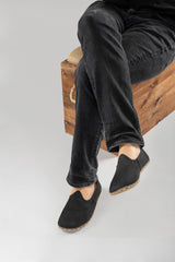 Men's Black Nubuck Barefoots - Atlantis Handmade Shoes -