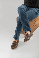 Men's Coffee Brown Dock Shoes - Atlantis Handmade Shoes -