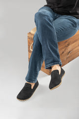 Men's Black Nubuck Minimalists - Atlantis Handmade Shoes -