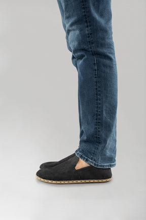 Men's Black Nubuck Minimalists - Atlantis Handmade Shoes -