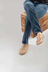 Men's Tan Moccasins - Atlantis Handmade Shoes -