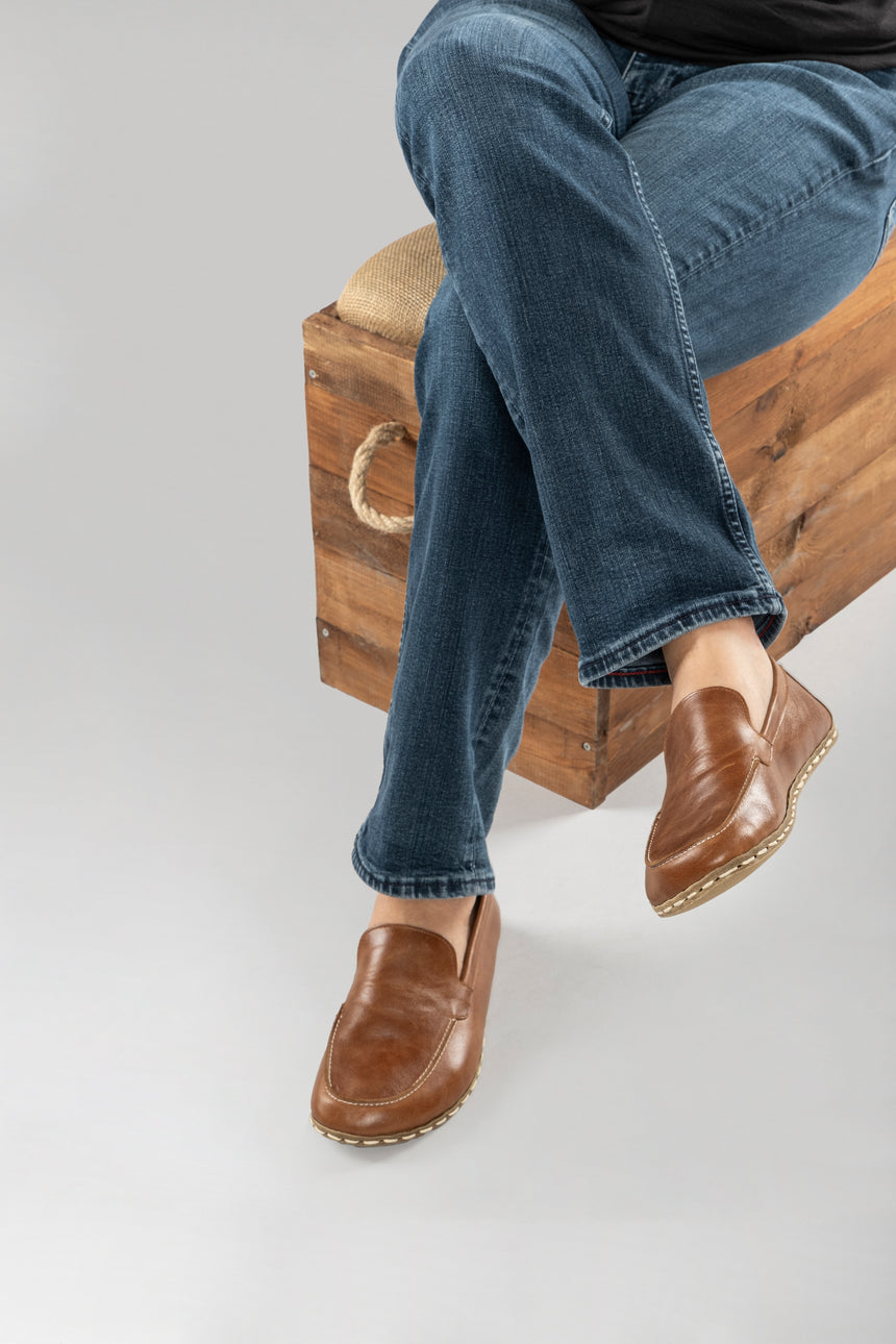 Women's Antique Brown Moccasins