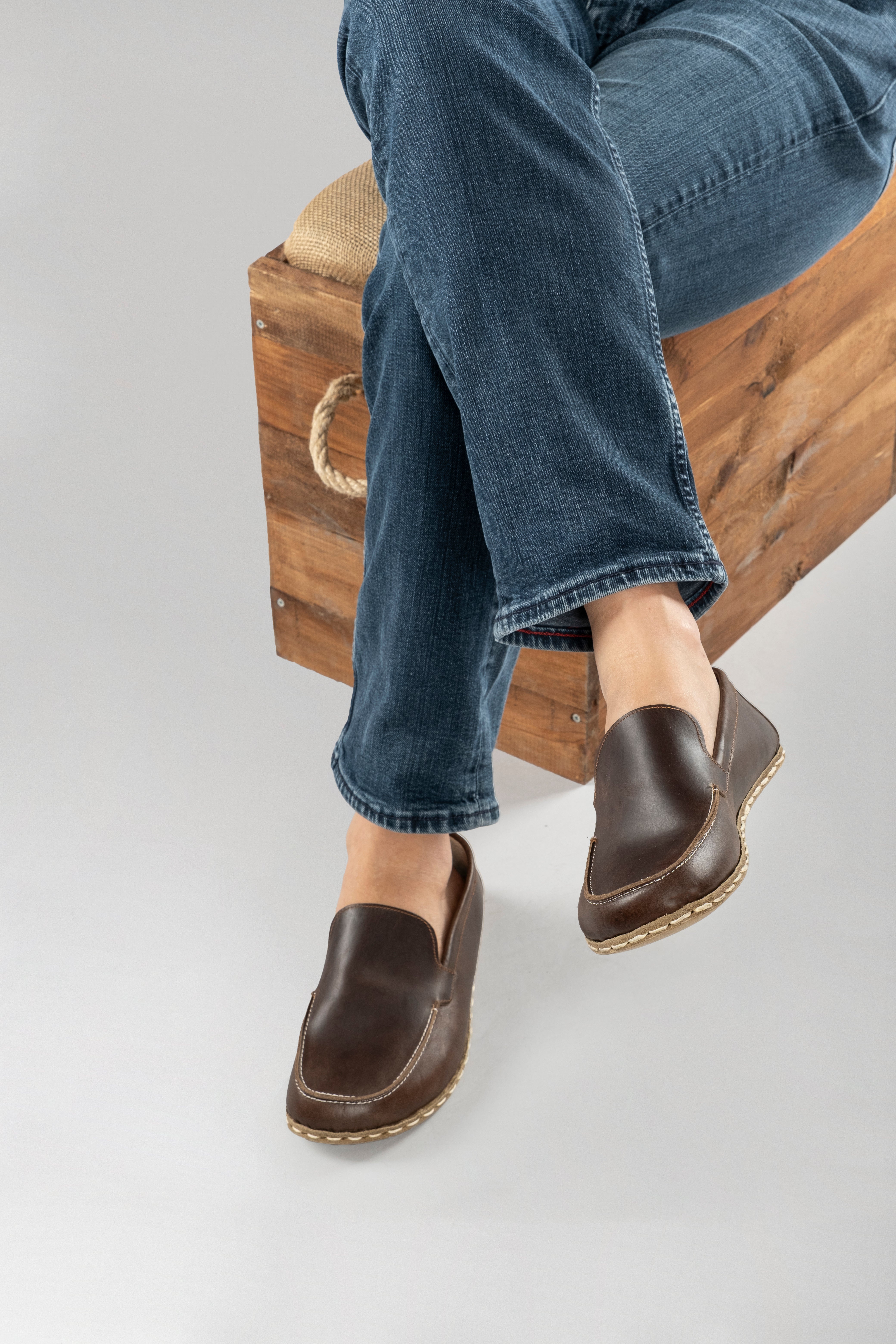 Men's Coffee Brown Moccasins - Atlantis Handmade Shoes – Atlantis