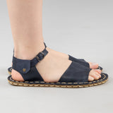 Women's Blue Opened Toe Barefoot Sandals