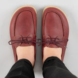 Rote Boat Shoes für Herren
