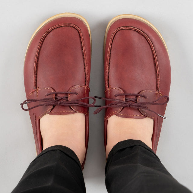 Rote Boat Shoes für Herren