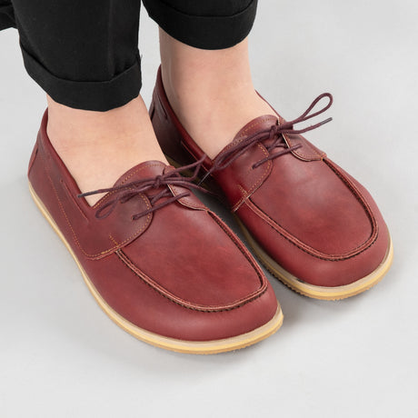 Rote Boat Shoes für Herren