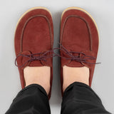 Burgunderrote Boat Shoes für Herren