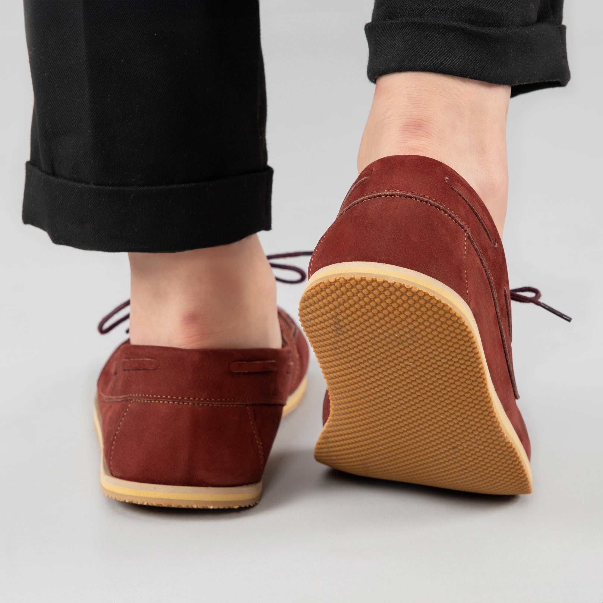 Burgundy boat shoes deals