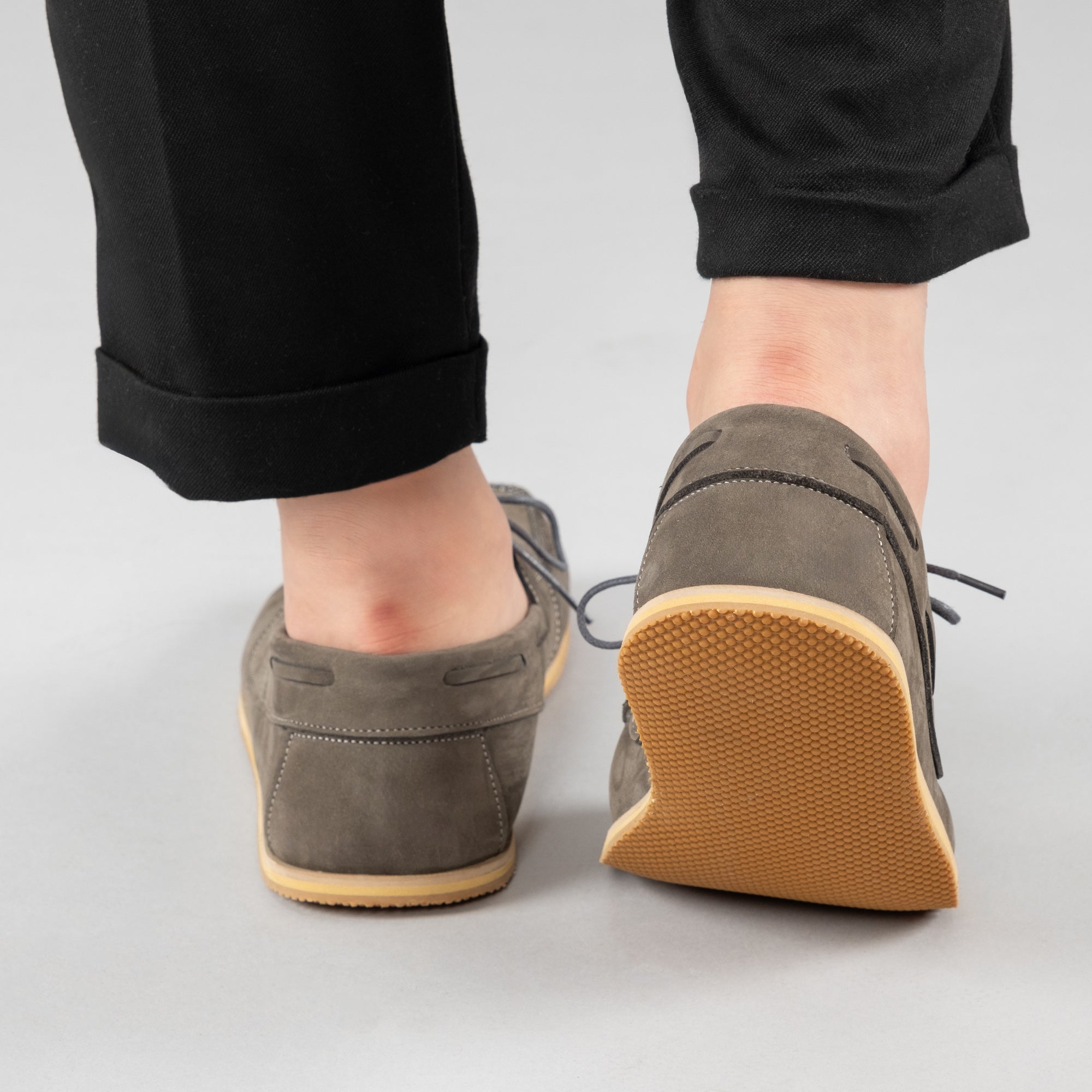 Women's Gray Boat Shoes - Turkish Minimalist Shoes for Women