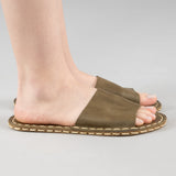 Women's Green Barefoot Slide Sandals