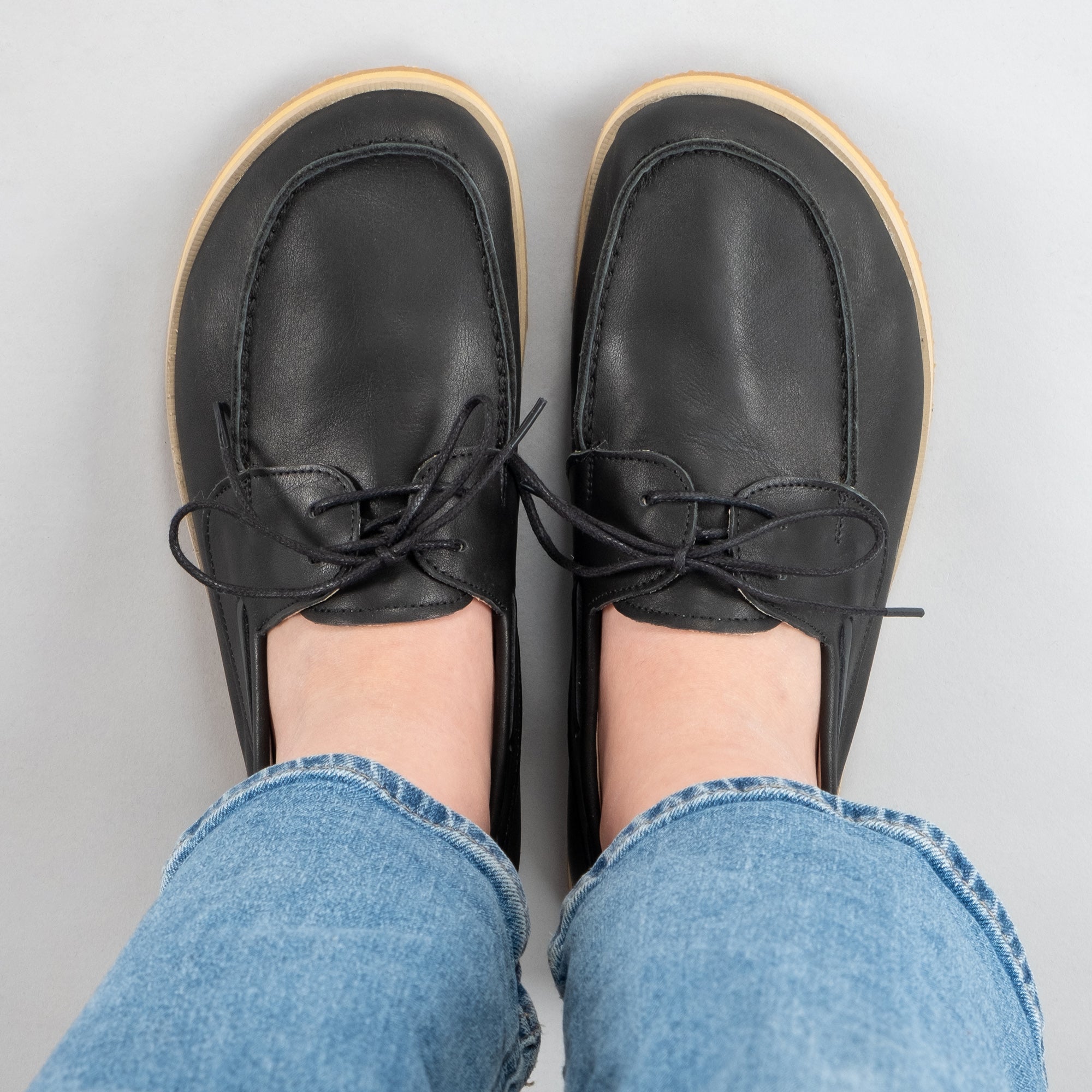Clearance - Women's Black Boat Shoes – Atlantis Handmade Shoes