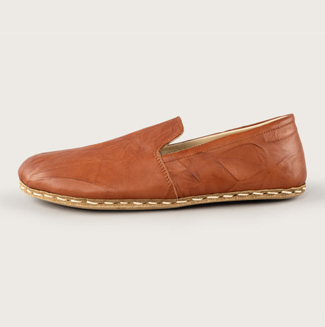 Women’s Wrinkled Brown Minimalists - Atlantis Handmade Shoes - 4110060487546