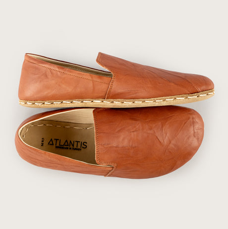 Women’s Wrinkled Brown Minimalists - Atlantis Handmade Shoes - 4110060487546