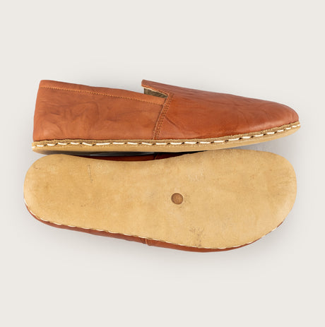 Men’s Wrinkled Brown Minimalists - Atlantis Handmade Shoes - 4110060511548