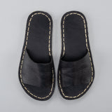 Schwarze Barfuß-Slide-Sandale