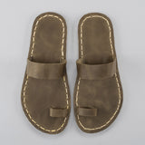 Women's Green Barefoot Thong Sandals