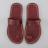 Women's Red Barefoot Thong Sandals