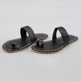 Women's Black Barefoot Thong Sandals