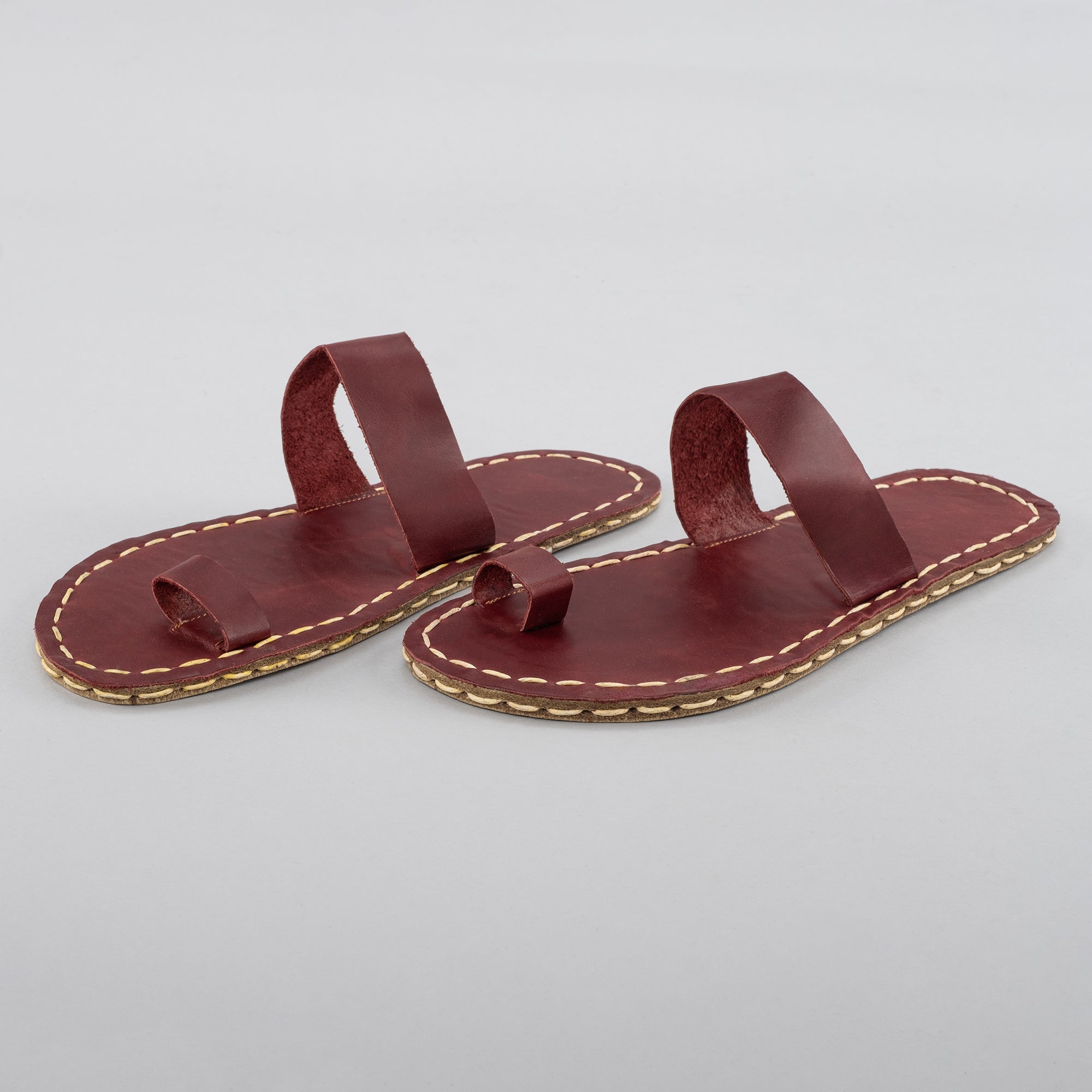 Women's Red Barefoot Thong Sandals - Atlantis Handmade Shoes