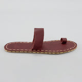 Women's Red Barefoot Thong Sandals