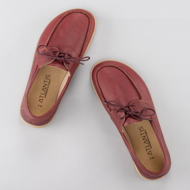Rote Boat Shoes für Herren