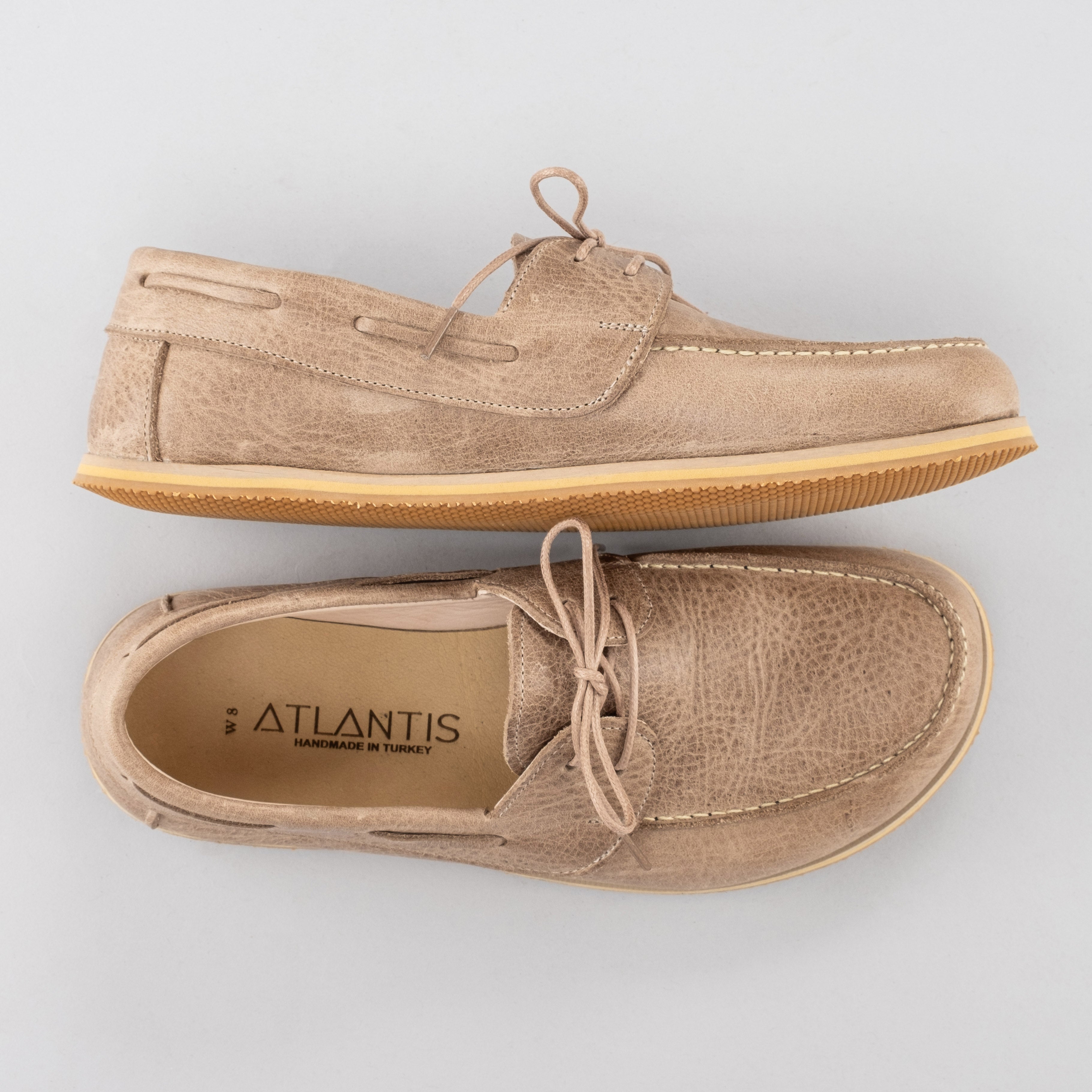 Clearance - Men's Tan Boat Shoes - Atlantis Shoes – Atlantis