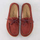 Burgunderrote Boat Shoes für Herren