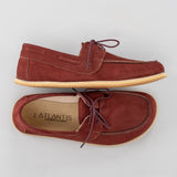 Burgunderrote Boat Shoes für Herren