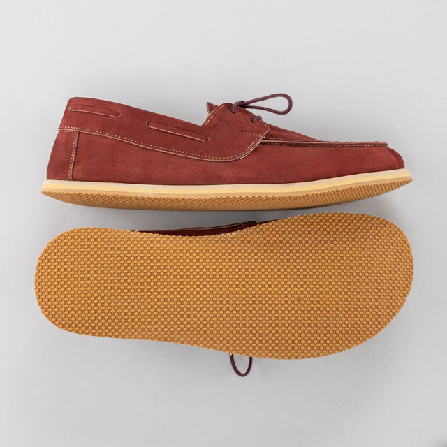 Burgunderrote Boat Shoes für Herren