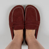 Men's Burgundy Penny Loafers - Atlantis Handmade Shoes -