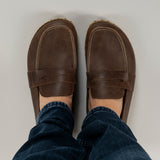 Men's Coffee Penny Loafers - Atlantis Handmade Shoes -