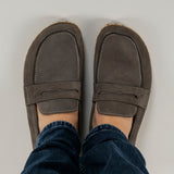 Men's Gray Penny Loafers - Atlantis Handmade Shoes -