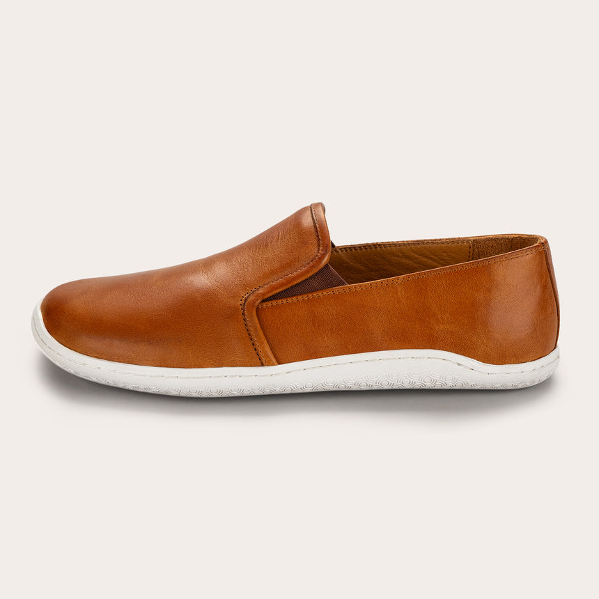 Sandfarbene Pennyloafer für Damen