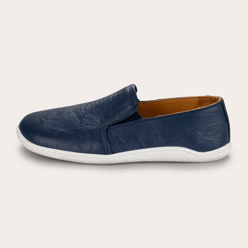 Men's Brushed Navy Loafers