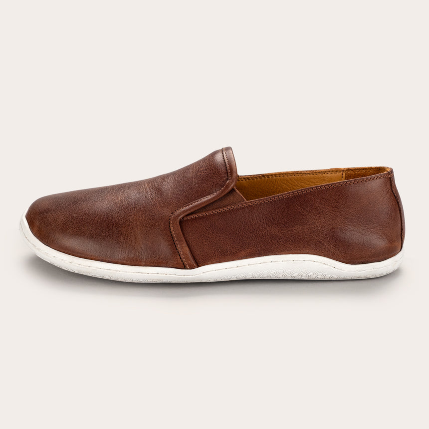 Sandfarbene Pennyloafer für Damen